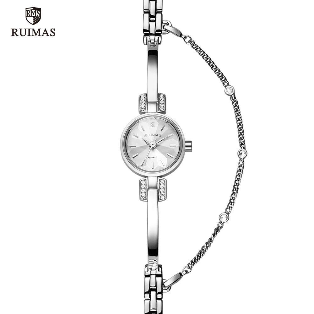 Women's Luxury Mini Round Bracelet Watch ⌚✨ Quartz Waterproof | Rose, White & Red 🌹❤️🤍