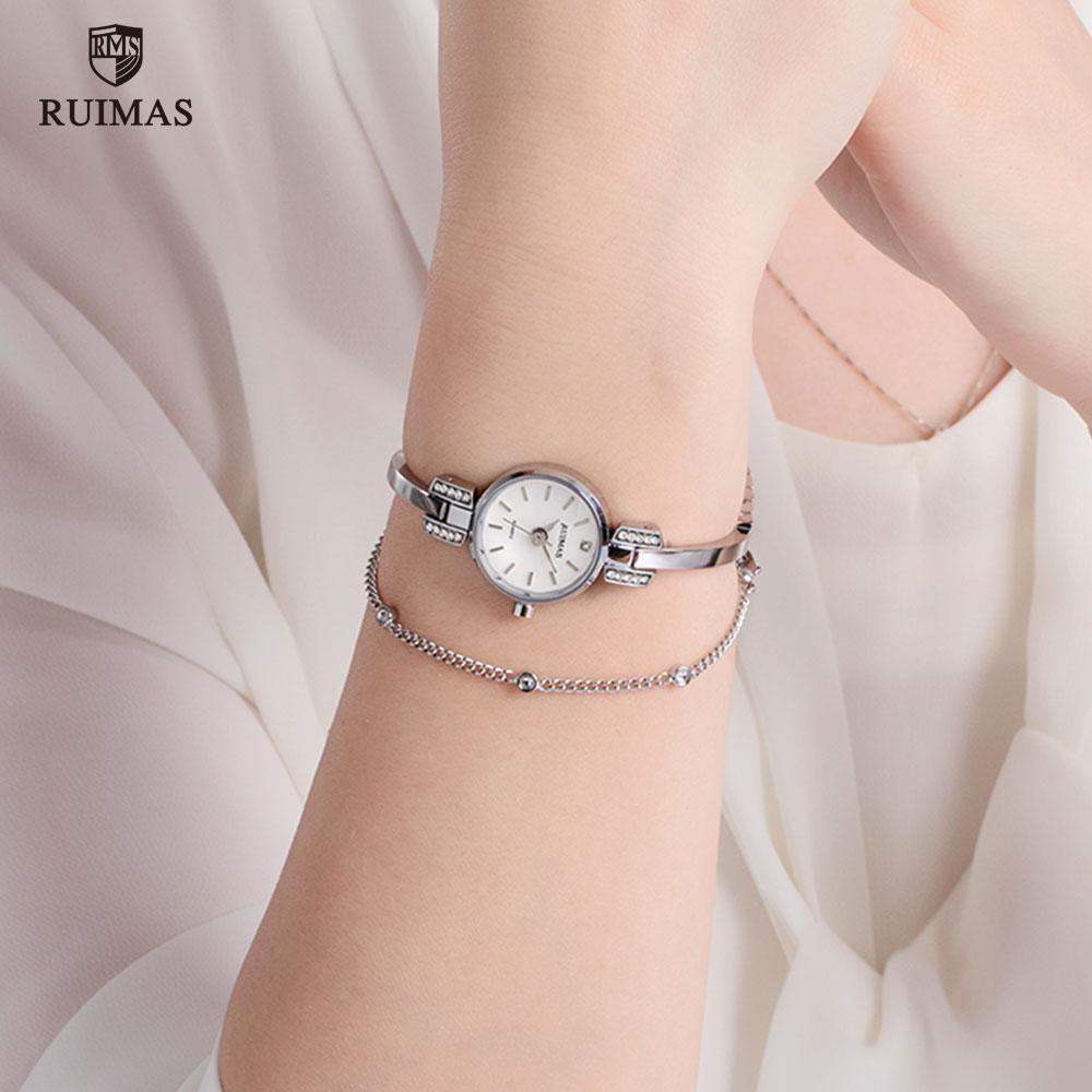 Women's Luxury Mini Round Bracelet Watch ⌚✨ Quartz Waterproof | Rose, White & Red 🌹❤️🤍