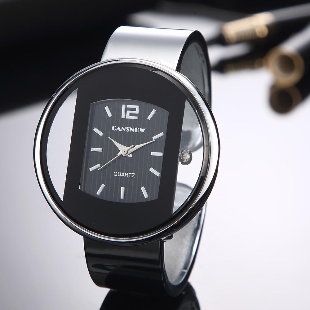 Women's Luxury Seashell Dial Bracelet Watch ⌚✨ Quartz Stainless Steel Stone Bezel | 8 Colors 🪨🖤🤍