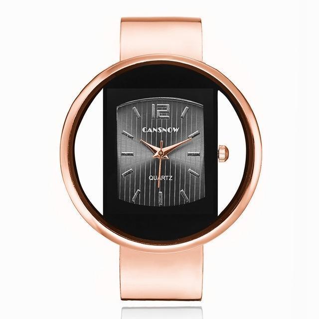 Women's Luxury Seashell Dial Bracelet Watch ⌚✨ Quartz Stainless Steel Stone Bezel | 8 Colors 🪨🖤🤍