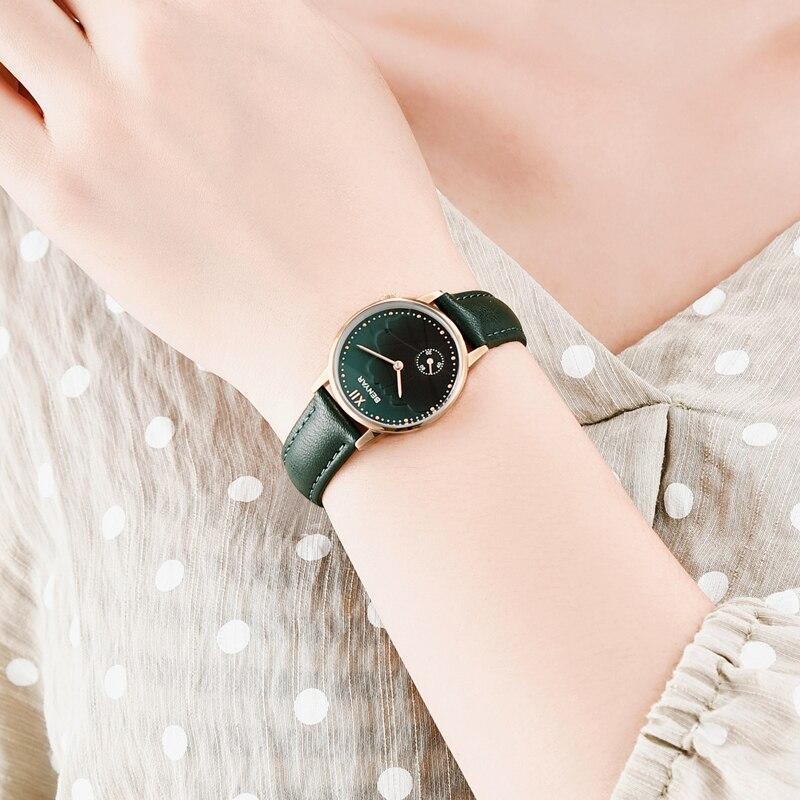 Women's Luxury Round Analog Quartz Watch ⌚✨ Waterproof Casual Wristwatch | 6 Colors 🤍💙🖤