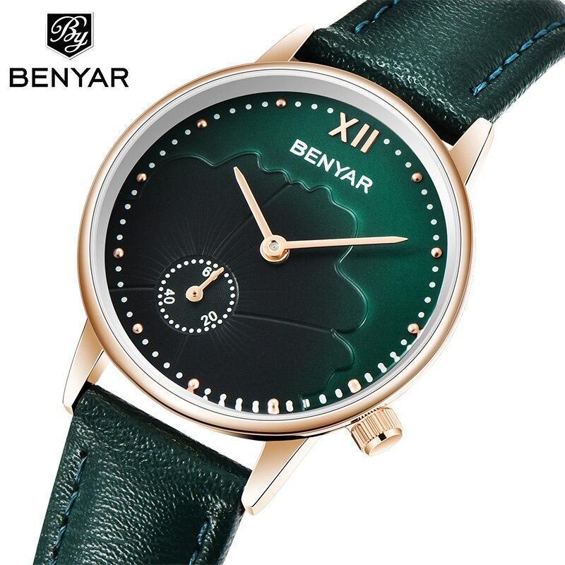 Women's Luxury Round Analog Quartz Watch ⌚✨ Waterproof Casual Wristwatch | 6 Colors 🤍💙🖤