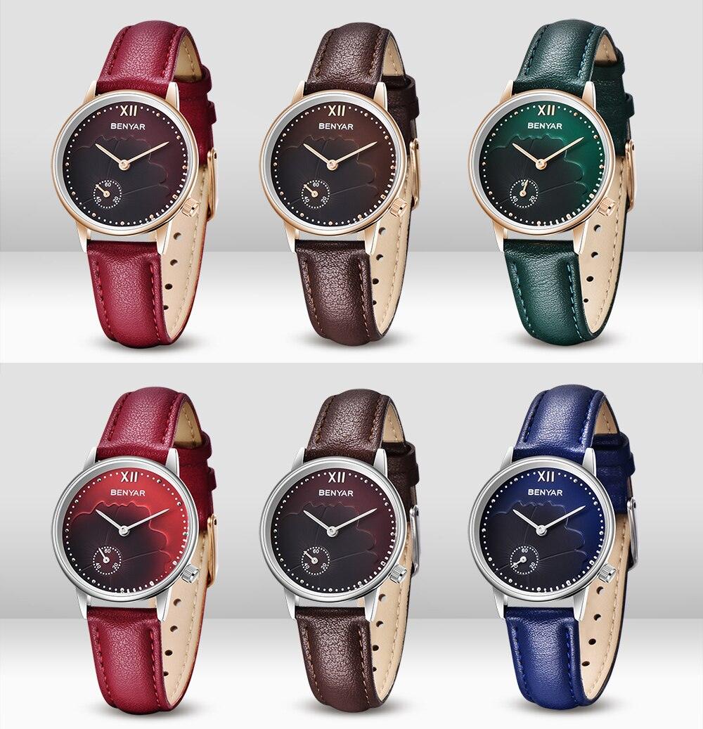 Women's Luxury Round Analog Quartz Watch ⌚✨ Waterproof Casual Wristwatch | 6 Colors 🤍💙🖤