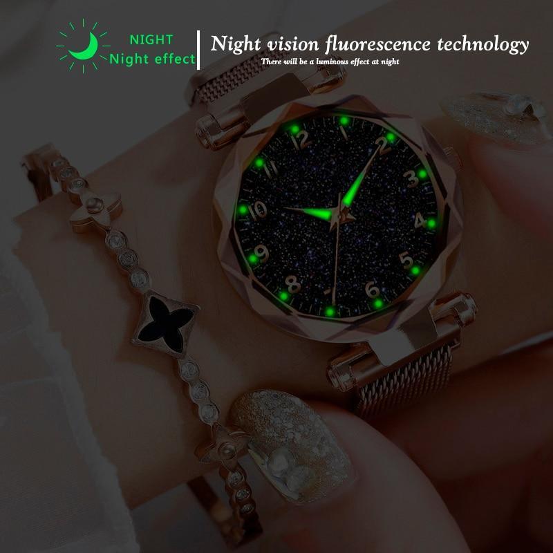 Women's Luxury Starry Sky Magnetic Watch ⌚✨ Simple Quartz Wristwatch | 6 Colors 💜💙❤️