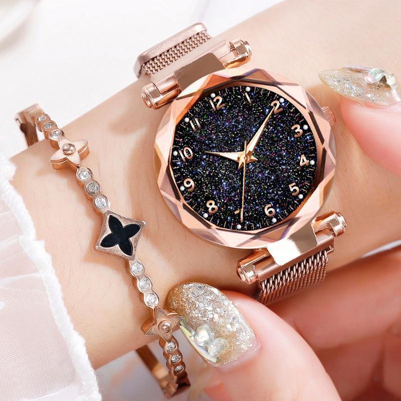 Women's Luxury Starry Sky Magnetic Watch ⌚✨ Simple Quartz Wristwatch | 6 Colors 💜💙❤️