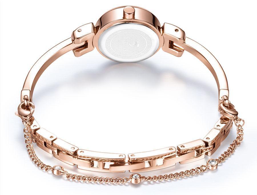 Women's Luxury Mini Round Bracelet Watch ⌚✨ Quartz Waterproof | Rose, White & Red 🌹❤️🤍