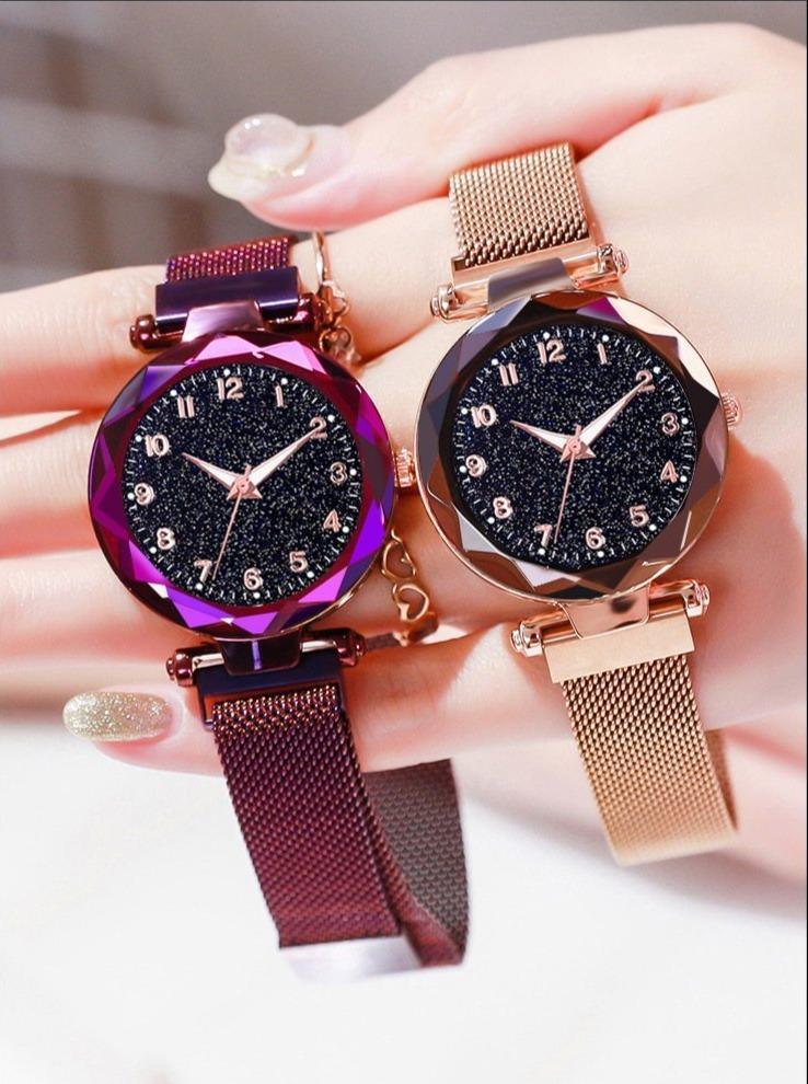 Women's Luxury Starry Sky Magnetic Watch ⌚✨ Simple Quartz Wristwatch | 6 Colors 💜💙❤️