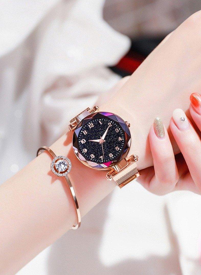 Women's Luxury Starry Sky Magnetic Watch ⌚✨ Simple Quartz Wristwatch | 6 Colors 💜💙❤️