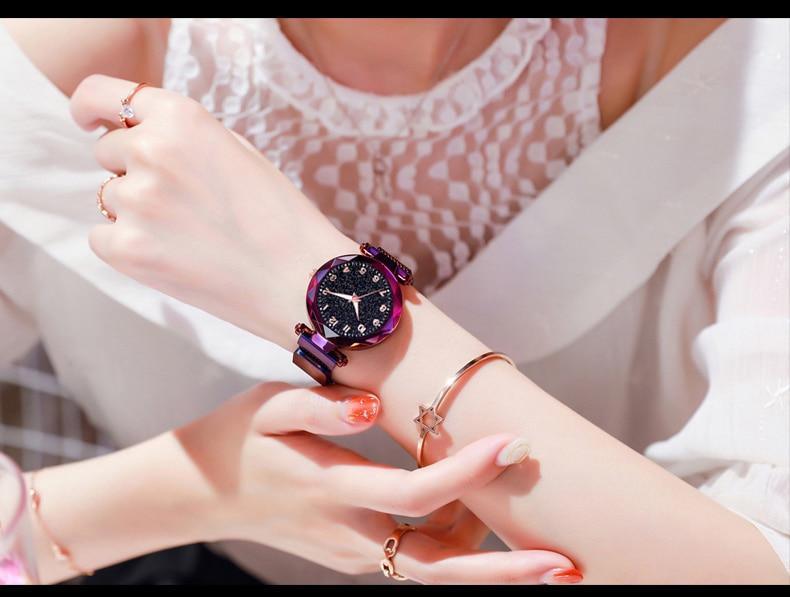 Women's Luxury Starry Sky Magnetic Watch ⌚✨ Simple Quartz Wristwatch | 6 Colors 💜💙❤️