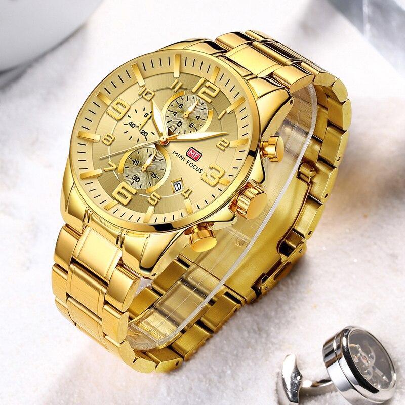 Men's Luxury Sport Quartz Watch ⌚✨ Waterproof Stainless Steel Luminous Hands | 8 Colors 🖤💛🤍