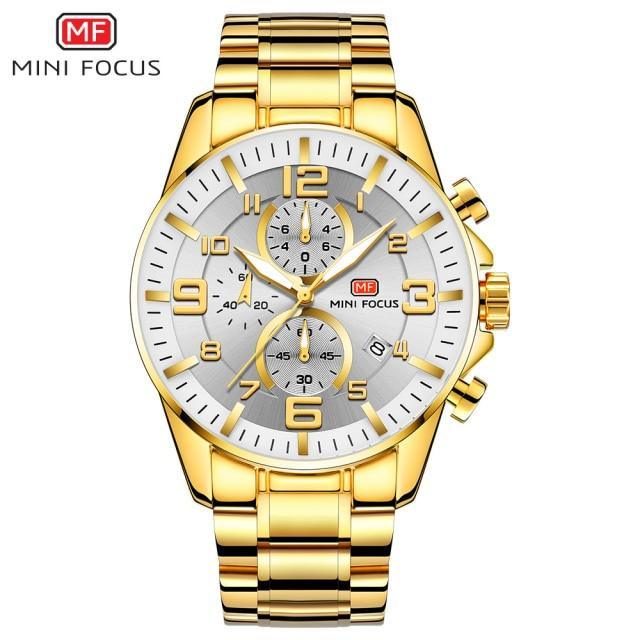 Men's Luxury Sport Quartz Watch ⌚✨ Waterproof Stainless Steel Luminous Hands | 8 Colors 🖤💛🤍
