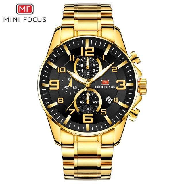 Men's Luxury Sport Quartz Watch ⌚✨ Waterproof Stainless Steel Luminous Hands | 8 Colors 🖤💛🤍