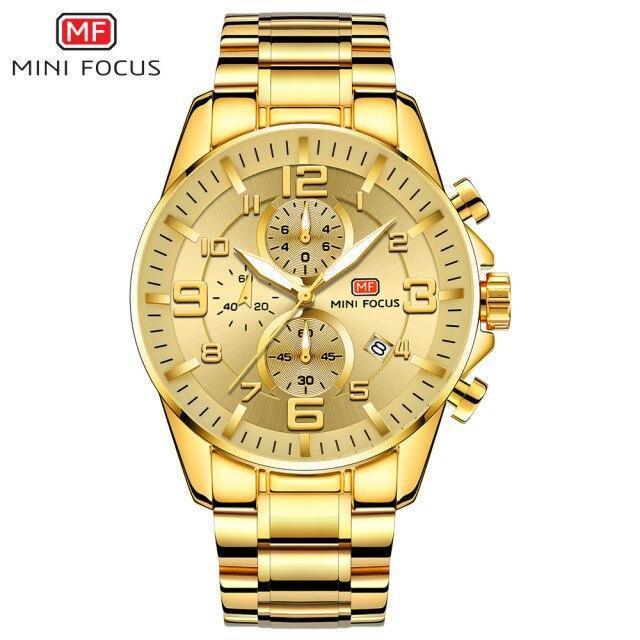 Men's Luxury Sport Quartz Watch ⌚✨ Waterproof Stainless Steel Luminous Hands | 8 Colors 🖤💛🤍