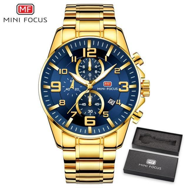 Men's Luxury Sport Quartz Watch ⌚✨ Waterproof Stainless Steel Luminous Hands | 8 Colors 🖤💛🤍