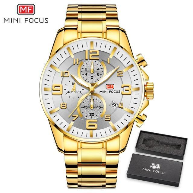 Men's Luxury Sport Quartz Watch ⌚✨ Waterproof Stainless Steel Luminous Hands | 8 Colors 🖤💛🤍