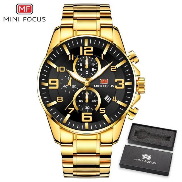 Men's Luxury Sport Quartz Watch ⌚✨ Waterproof Stainless Steel Luminous Hands | 8 Colors 🖤💛🤍