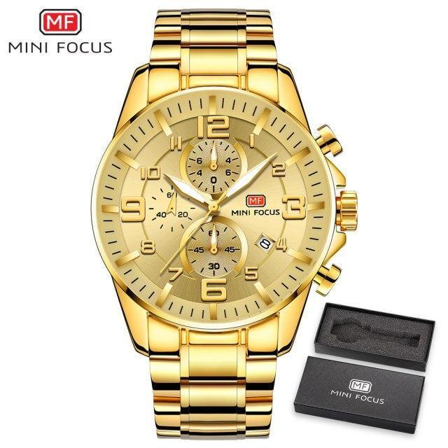 Men's Luxury Sport Quartz Watch ⌚✨ Waterproof Stainless Steel Luminous Hands | 8 Colors 🖤💛🤍