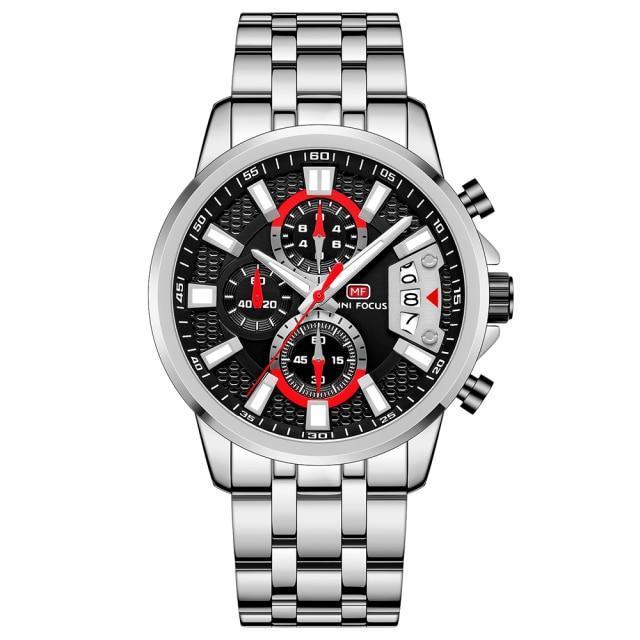 Men's Luxury Colorful Sport Quartz Watch ⌚✨ Waterproof Stainless Steel Multifunctional | 12 Colors 🖤💜💙
