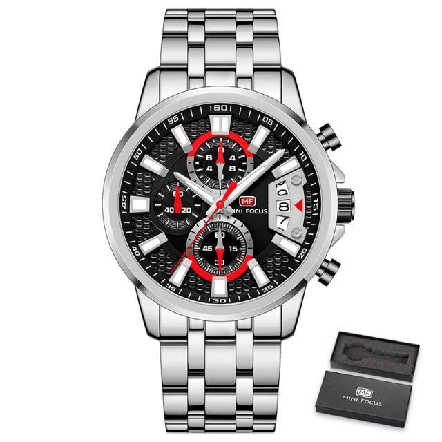 Men's Luxury Colorful Sport Quartz Watch ⌚✨ Waterproof Stainless Steel Multifunctional | 12 Colors 🖤💜💙