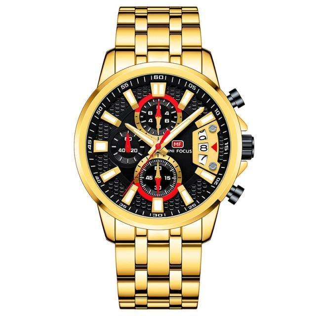 Men's Luxury Colorful Sport Quartz Watch ⌚✨ Waterproof Stainless Steel Multifunctional | 12 Colors 🖤💜💙