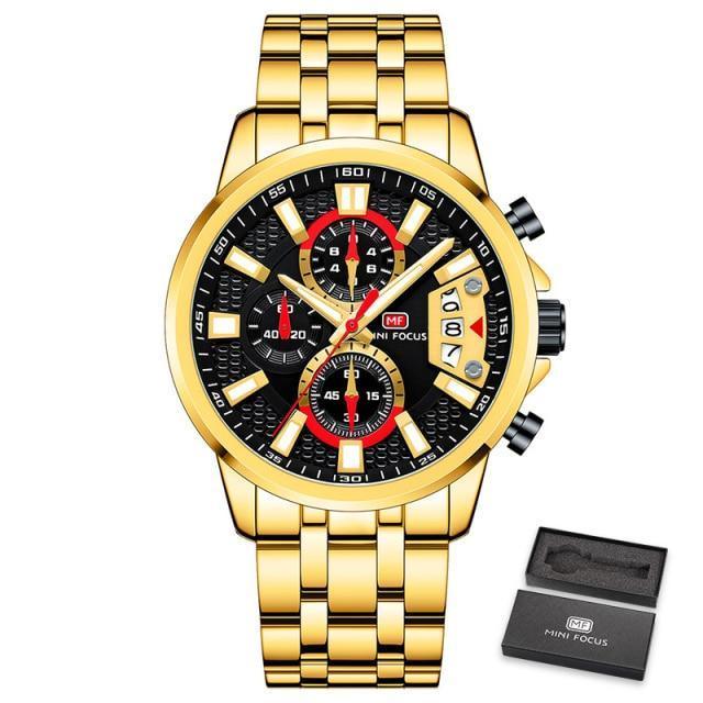 Men's Luxury Colorful Sport Quartz Watch ⌚✨ Waterproof Stainless Steel Multifunctional | 12 Colors 🖤💜💙