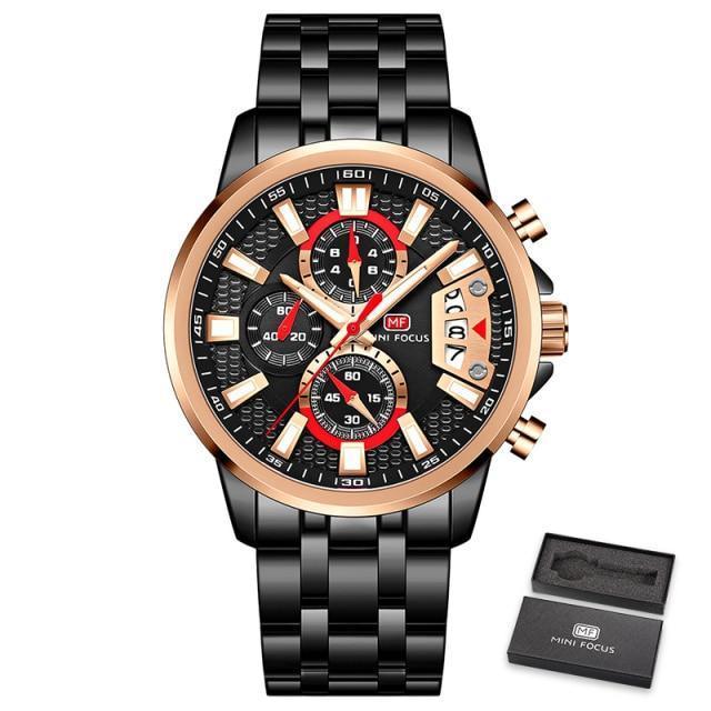 Men's Luxury Colorful Sport Quartz Watch ⌚✨ Waterproof Stainless Steel Multifunctional | 12 Colors 🖤💜💙