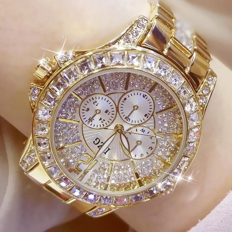 Women's Luxury Rhinestone Quartz Watch ⌚✨ Bling Bezel Elegant Round Dial | Rose, Gold & Silver 🌹🖤