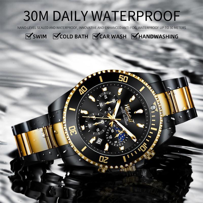 Men's Luxury Elegant Watch ⌚✨ Waterproof Scratch-Resistant Stainless Steel | 5 Colors 🖤💚🤍