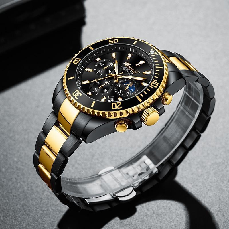Men's Luxury Elegant Watch ⌚✨ Waterproof Scratch-Resistant Stainless Steel | 5 Colors 🖤💚🤍