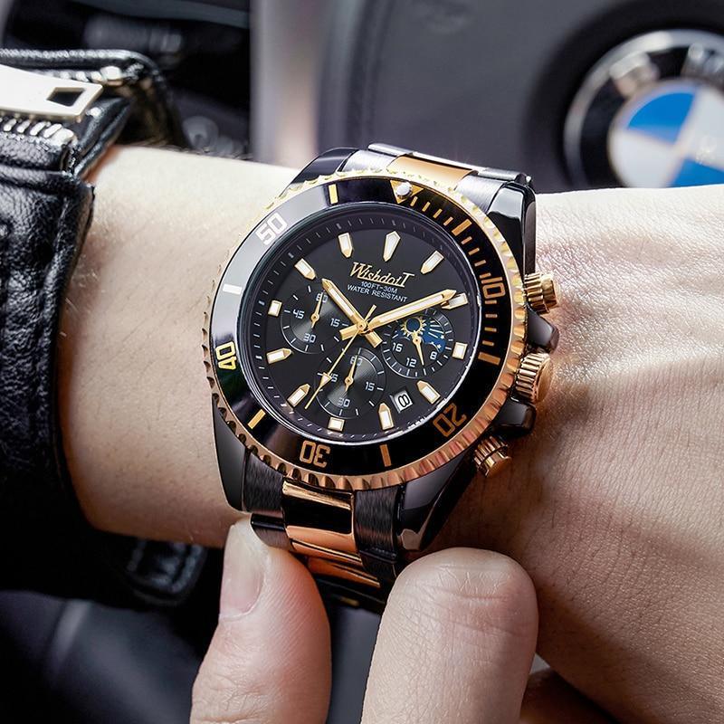 Men's Luxury Elegant Watch ⌚✨ Waterproof Scratch-Resistant Stainless Steel | 5 Colors 🖤💚🤍