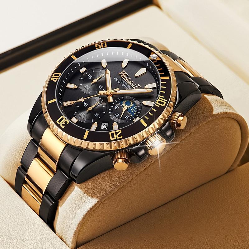 Men's Luxury Elegant Watch ⌚✨ Waterproof Scratch-Resistant Stainless Steel | 5 Colors 🖤💚🤍