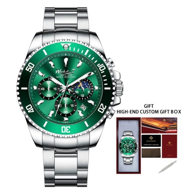 Men's Luxury Elegant Watch ⌚✨ Waterproof Scratch-Resistant Stainless Steel | 5 Colors 🖤💚🤍