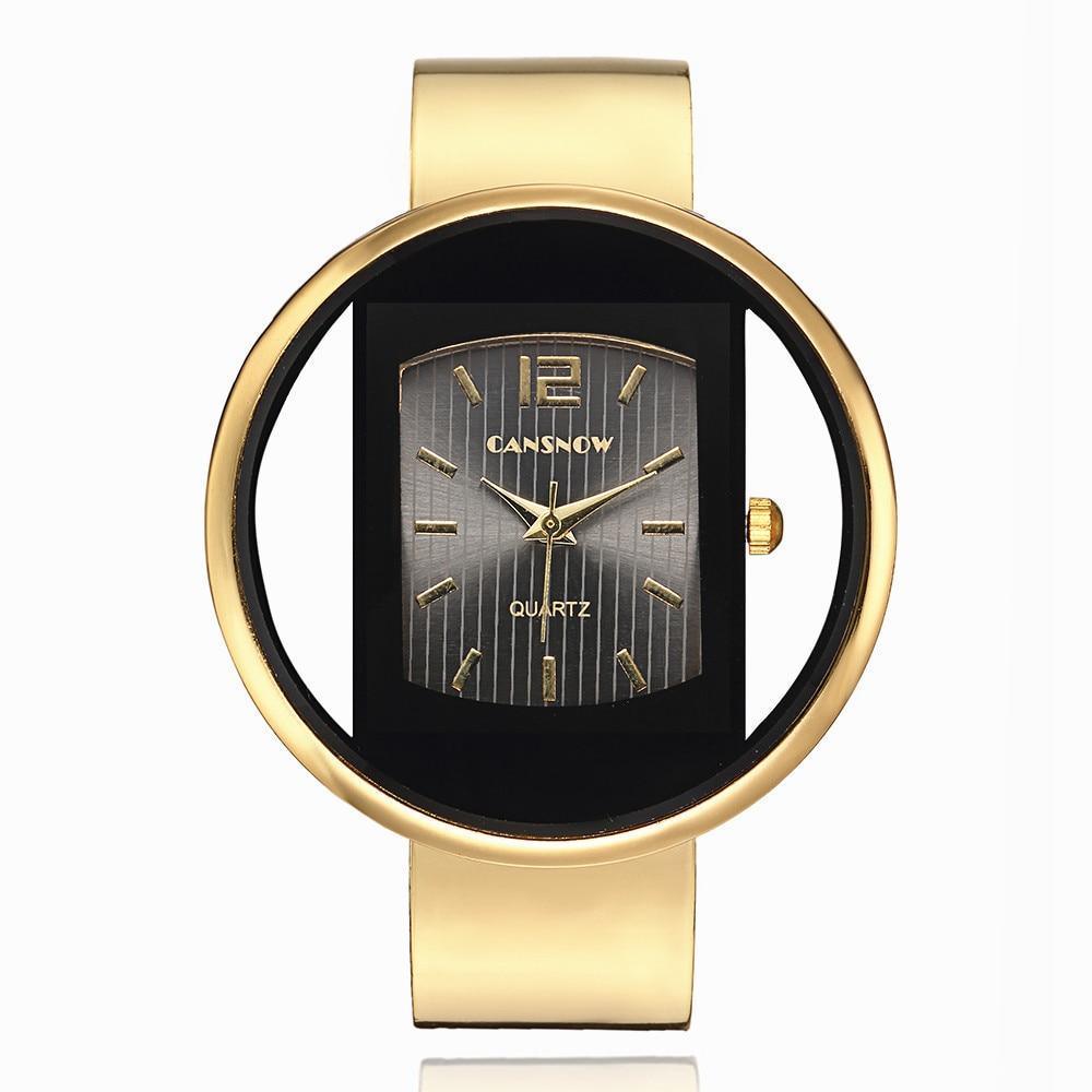Women's Luxury Seashell Dial Bracelet Watch ⌚✨ Quartz Stainless Steel Stone Bezel | 8 Colors 🪨🖤🤍