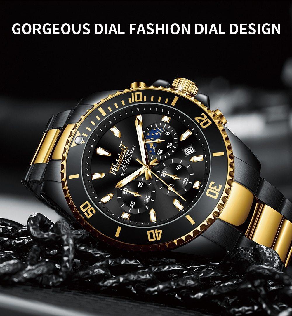 Men's Luxury Elegant Watch ⌚✨ Waterproof Scratch-Resistant Stainless Steel | 5 Colors 🖤💚🤍