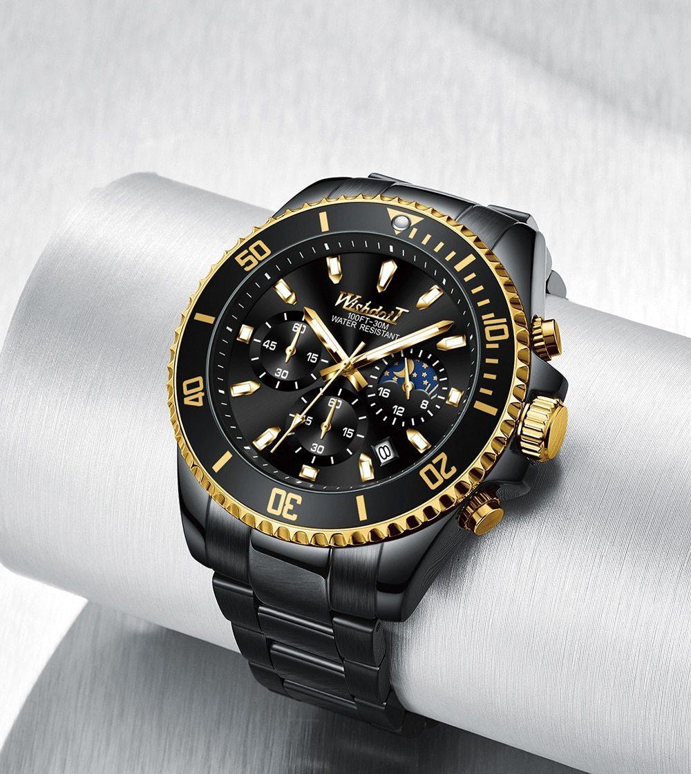 Men's Luxury Elegant Watch ⌚✨ Waterproof Scratch-Resistant Stainless Steel | 5 Colors 🖤💚🤍