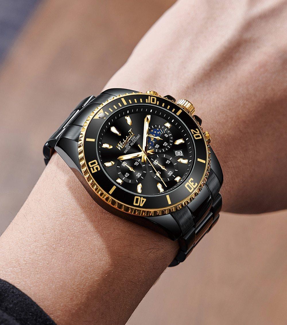 Men's Luxury Elegant Watch ⌚✨ Waterproof Scratch-Resistant Stainless Steel | 5 Colors 🖤💚🤍