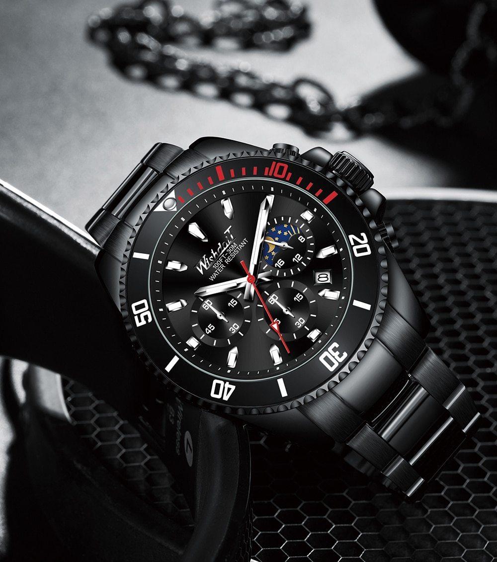 Men's Luxury Elegant Watch ⌚✨ Waterproof Scratch-Resistant Stainless Steel | 5 Colors 🖤💚🤍
