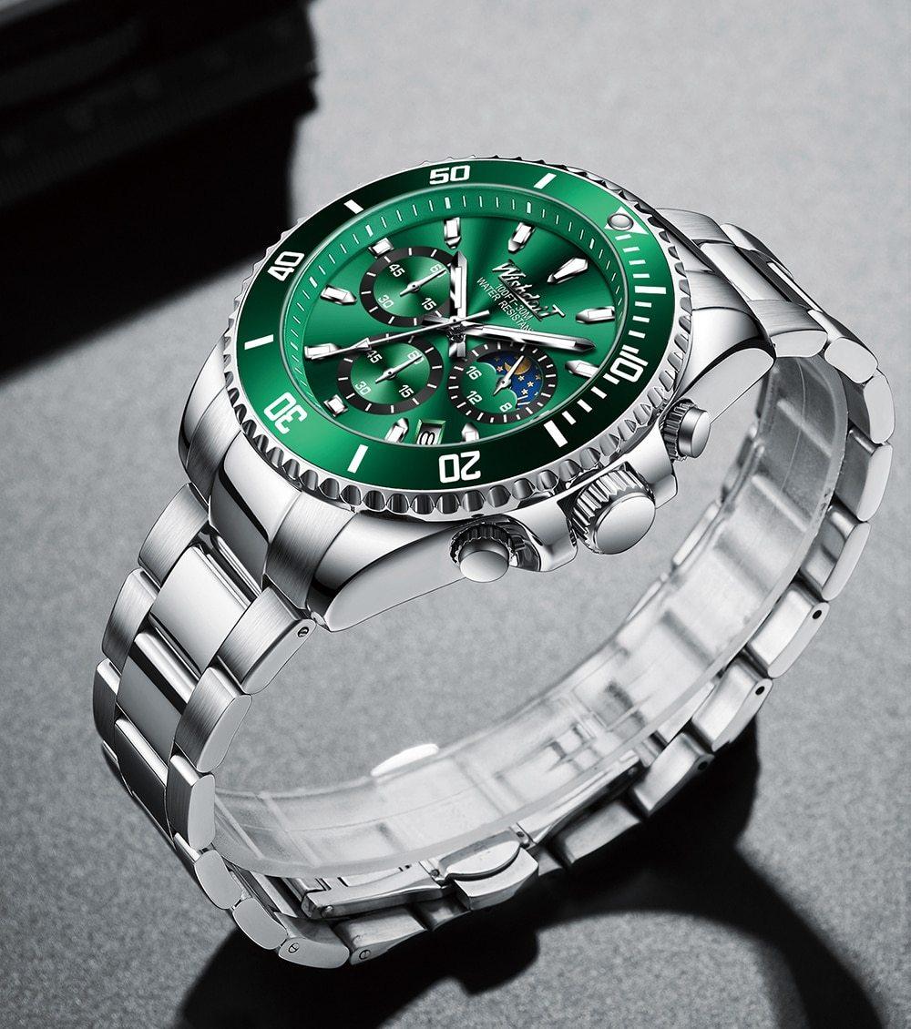 Men's Luxury Elegant Watch ⌚✨ Waterproof Scratch-Resistant Stainless Steel | 5 Colors 🖤💚🤍