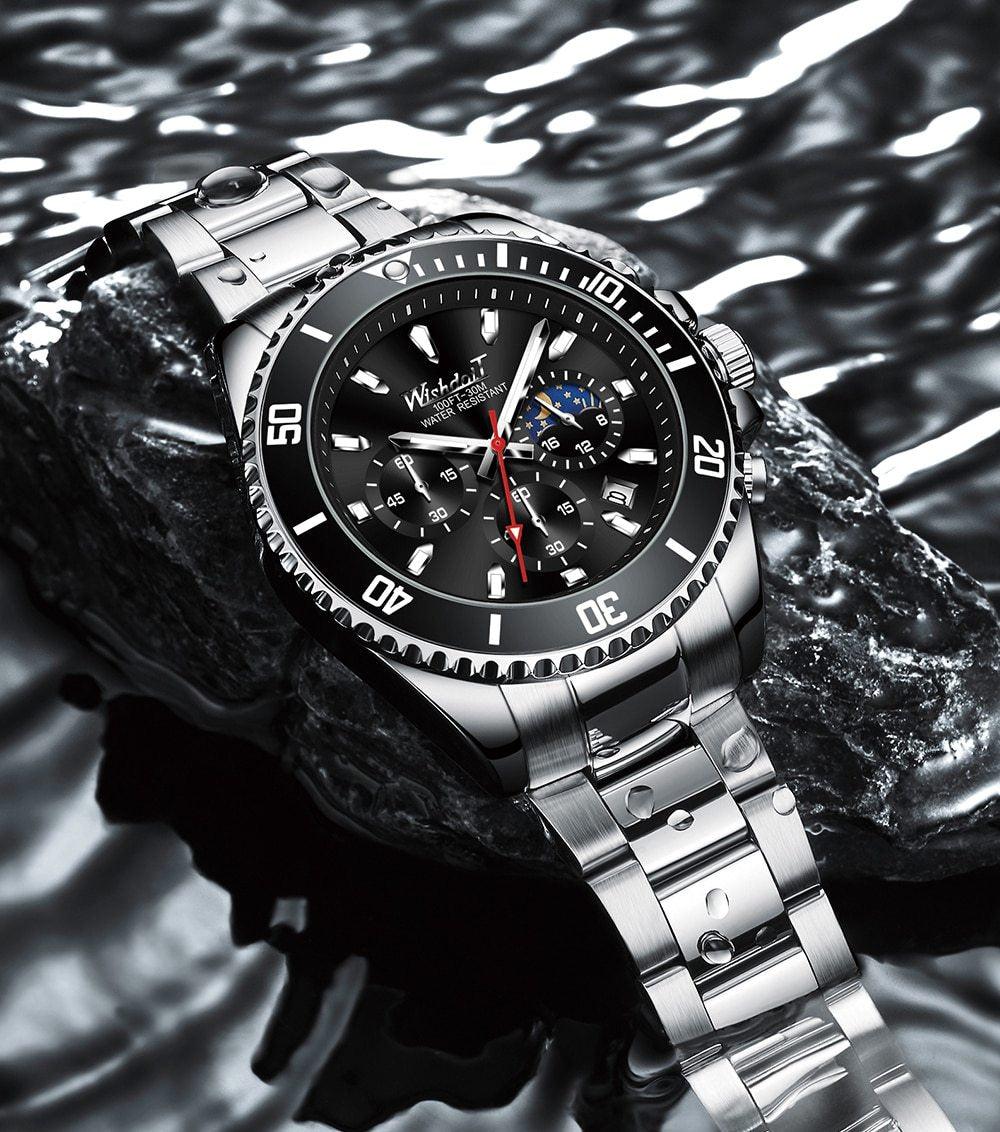Men's Luxury Elegant Watch ⌚✨ Waterproof Scratch-Resistant Stainless Steel | 5 Colors 🖤💚🤍
