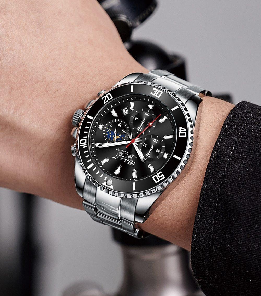 Men's Luxury Elegant Watch ⌚✨ Waterproof Scratch-Resistant Stainless Steel | 5 Colors 🖤💚🤍