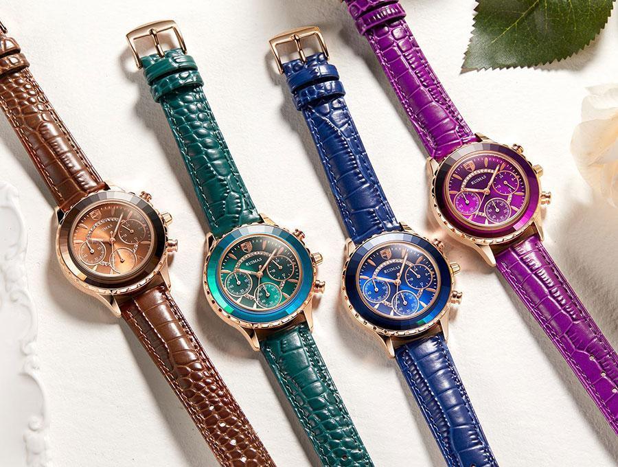 Women's Luxury Multifunctional Business Watch ⌚✨ Chronograph Quartz Leather Strap | Green, Blue, Purple & Brown 💚💙💜