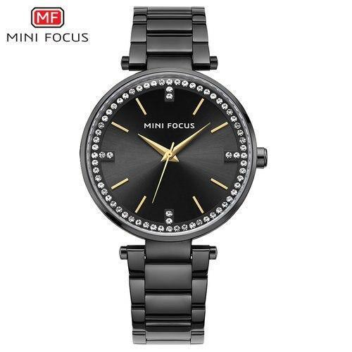 Women's Luxury Crystal Quartz Watch ⌚✨ Waterproof Stainless Steel Strap | 8 Colors 💚💛🖤