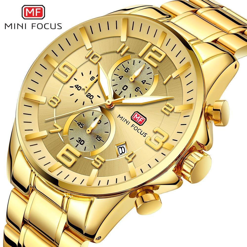 Men's Luxury Sport Quartz Watch ⌚✨ Waterproof Stainless Steel Luminous Hands | 8 Colors 🖤💛🤍