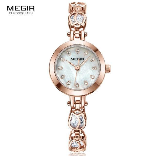 Women's Luxury Crystal Bracelet Watch ⌚✨ Ultra-Thin Quartz Waterproof Elegant Design | STEVVEX 💎🤍