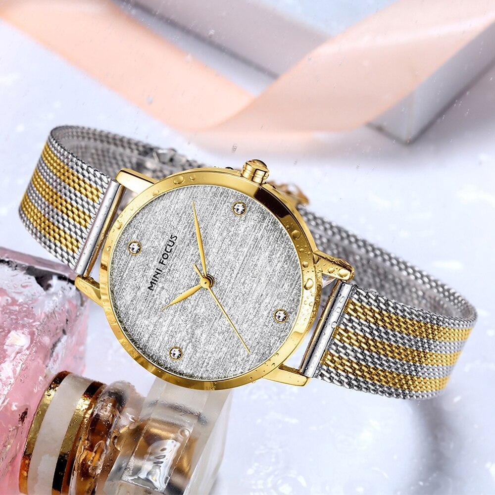 Women's Luxury Gold Mesh Quartz Watch ⌚✨ Waterproof Stainless Steel Elegant Design | 5 Colors 💛🖤🪨