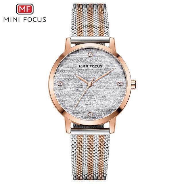 Women's Luxury Gold Mesh Quartz Watch ⌚✨ Waterproof Stainless Steel Elegant Design | 5 Colors 💛🖤🪨