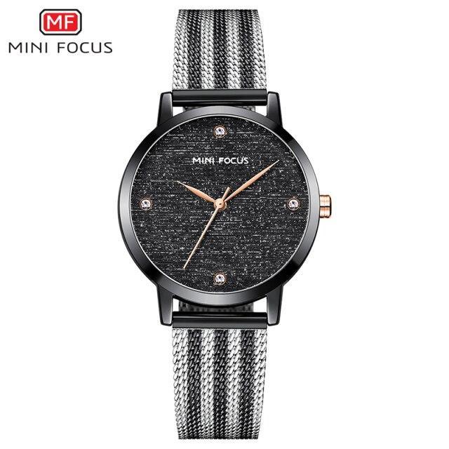 Women's Luxury Gold Mesh Quartz Watch ⌚✨ Waterproof Stainless Steel Elegant Design | 5 Colors 💛🖤🪨