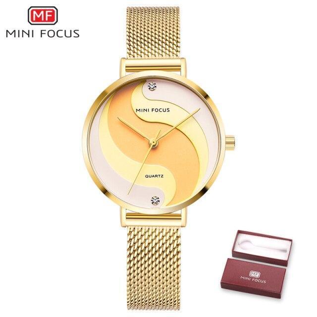Women's Ultra Thin Rose Gold Watch ⌚✨ Analog Quartz Waterproof Elegant Round | 5 Colors 🌹🖤💙