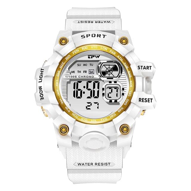 Women's Digital Sport Watch ⌚✨ Transparent Silicone Strap Stopwatch Alarm Dual Time | 5 Colors 🖤❤️🤍
