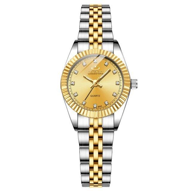Couples Luxury Quartz Watch Set ⌚✨ His & Hers Waterproof Stainless Steel Luminous | Valentine Gift ❤️🖤